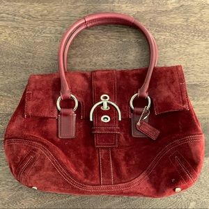 SUEDE COACH PURSE